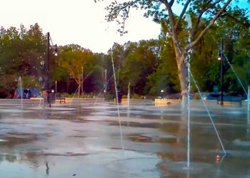 Nice splash park at Lawrence Plaza in Bentonville, AR.